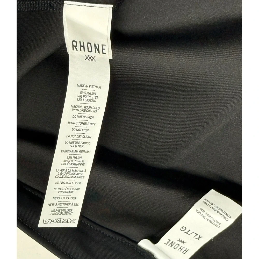 Rhone Mens Compression Training Shorts Black XL Jammers Swim Athletic Workout